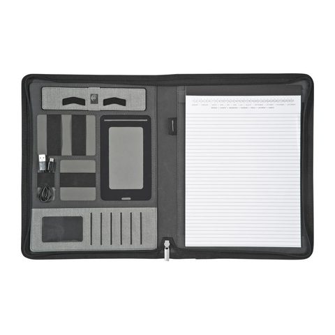 Mapă A4 din piele măcinată, powerbank de 5000 mAh 8