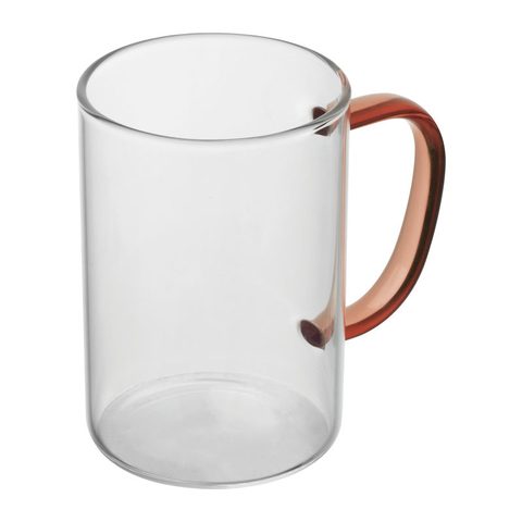Pahar din sticlă cu mâner colorat, 250 ml 2