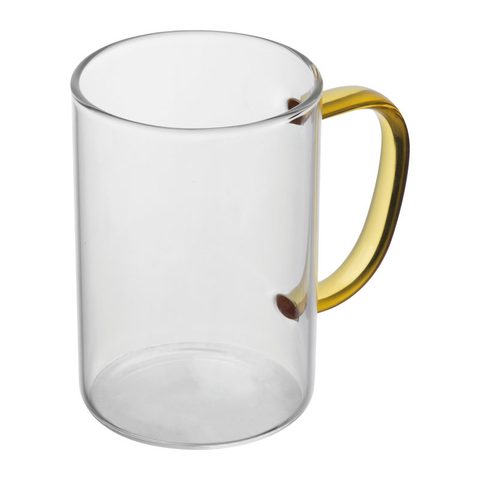 Pahar din sticlă cu mâner colorat, 250 ml 4