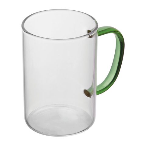Pahar din sticlă cu mâner colorat, 250 ml 5