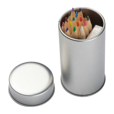 Set creioane în cutie metalică 2
