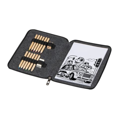 Set de desen în etui din pâslă 3