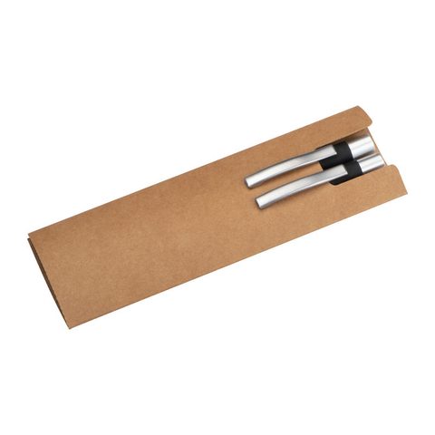 Set de scris din aluminiu și bambus 12