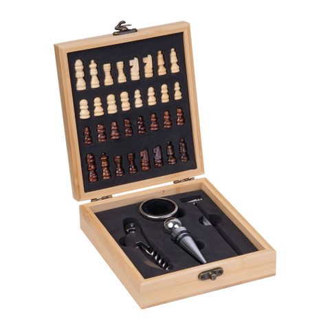 Set vin lux cu joc de şah 2