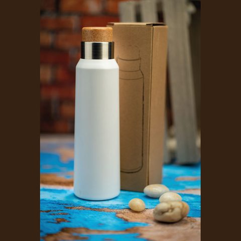 Sticlă termos cu dop din imitaţie de plută 500ml 6