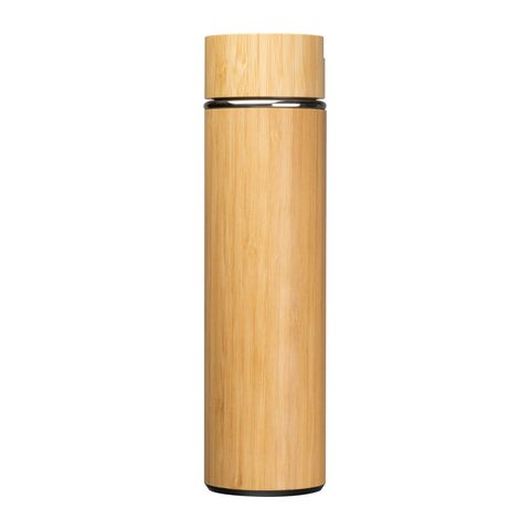 Sticlă termos de băut, oţel și bambus, 500 ml 6