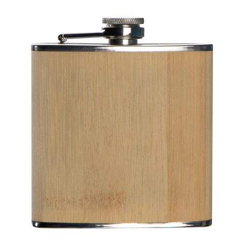 Sticluţă  wisky cu înveliș din bambus, 170 ml 3