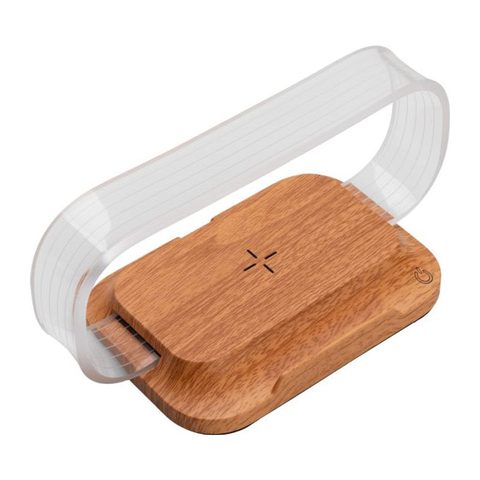 Suport telefon cu încărcare wireless, imitație lemn 3