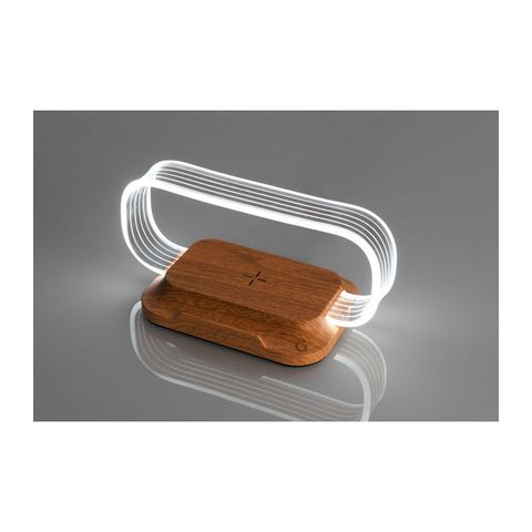 Suport telefon cu încărcare wireless, imitație lemn 6
