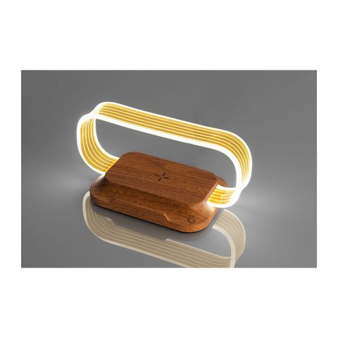 Suport telefon cu încărcare wireless, imitație lemn 7
