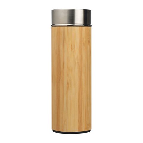 Termos din oţel inoxidabil, înveliş bambus, 350ml  4